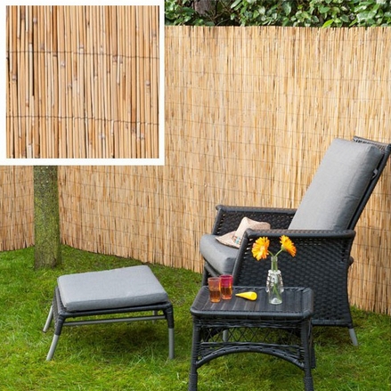 Canisse en tiges de roseaux nature 1 x 5 m